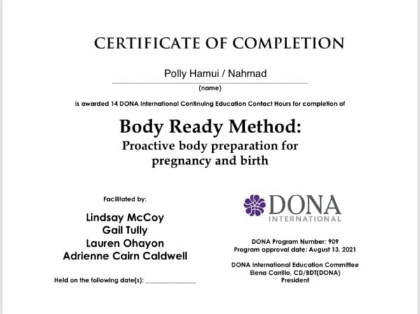 Hamui, Polly — doula training — photo 2