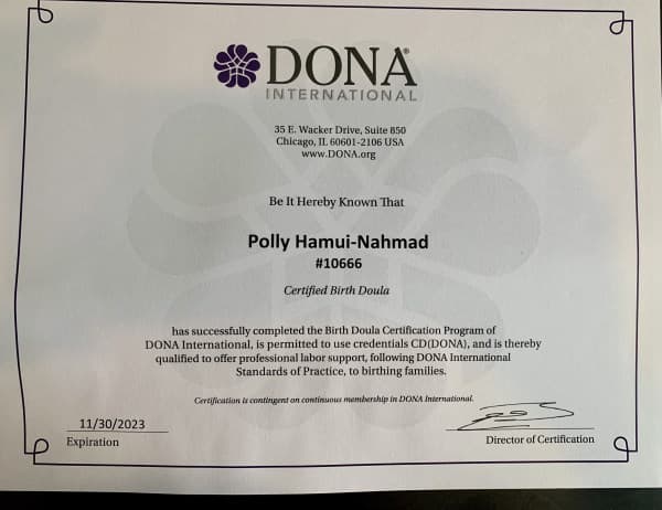 Hamui, Polly — doula training — photo 3